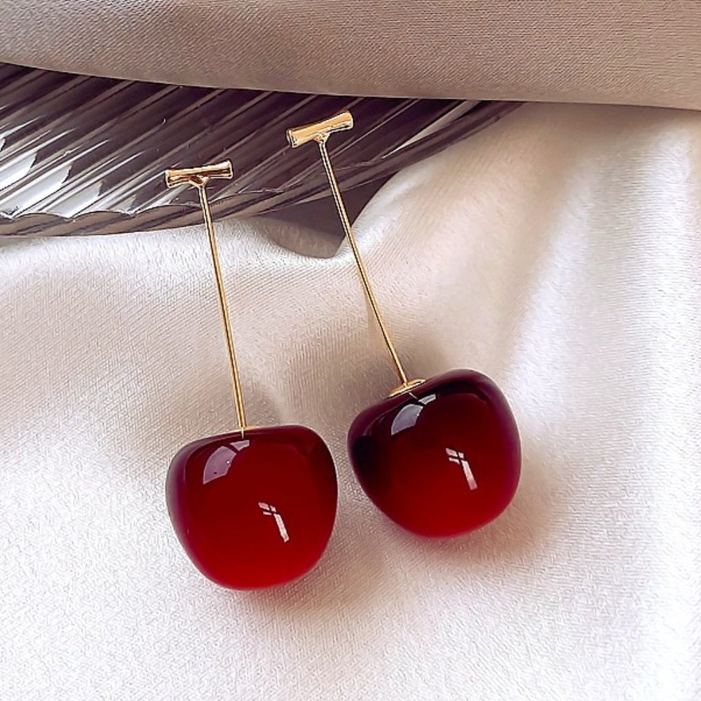 GOLICC Red Cherry Earrings